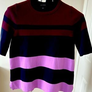 Sweater top with 3/4 sleeves and a matching skirt